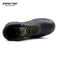 SAFETYBOY chaussures de sécurité en cuir véritable pour hommes bottes de travailleur standard CE avec bout en acier pour le travail en usine