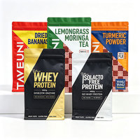 Sachet Doypack Personnalisé à Fond Plat pour Poudre Protéinée, Café, Thé, Snacks et Aliments, Emballage Refermable à Fermeture Éclair – Vente en Gros