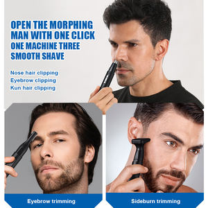 <span class=keywords><strong>Appareil</strong></span> de toilettage électrique portable 3 en 1 rechargeable par USB, rasoir facial, tondeuse à sourcils, tondeuse à <span class=keywords><strong>poils</strong></span> d'oreille/<span class=keywords><strong>nez</strong></span> pour usage domestique/camping-car - Product Image 3