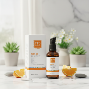 Sérum pour le soin de la peau du visage TTO Clinic Pro C 50 ml, vitamine C, collagène, acide hyaluronique, éclaircissant, anti-âge, anti-rides, hydratant - Product Image 3