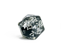 Jeu de dés en résine corail noir, dés polyédriques transparents foncés pour D&D, dés de jeu de rôle pour jeux de table TTRPG
