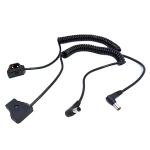 D-TAP tipo B maschio a corrente 5.5*2.5mm cavo a spirale dritto BMPCC alimentatore V-Mount D-tap a DC Anton B-type porta BMPCC 4K - Product Image 1
