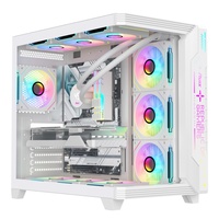 AntarcChill Wholesale Custom RGB Front Panel Gaming Glass PC Case Cabinet ATX Full Tower New Design Computer Gaming Case