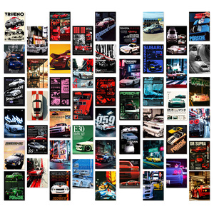 50 pz Super Cool Poster di auto da corsa adesivi Graffiti per Laptop decorazione murale giapponese modificato auto sportive - Product Image 3