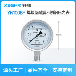 Manómetro de Acero Inoxidable Suzhou XuanSheng YNBF100H 0-1MPa M20X1.5 Analógico Resistente a Impactos - Product Image 4