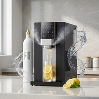OLANSI Machine à eau gazeuse tout-en-un avec filtre, distributeur d'eau chaude et froide, purificateur et machine à soda réfrigérée pour la maison