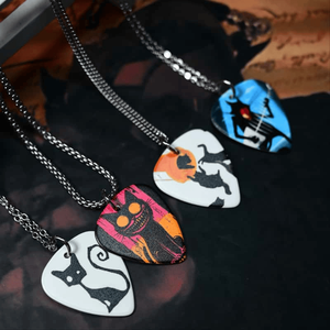 Collar con Plectro <span class=keywords><strong>de</strong></span> Guitarra Personalizado, Colgante <span class=keywords><strong>de</strong></span> Acero <span class=keywords><strong>de</strong></span> Titanio, Accesorio <span class=keywords><strong>de</strong></span> Hip Hop y <span class=keywords><strong>Rock</strong></span>, Patrón Personalizado, Souvenir <span class=keywords><strong>de</strong></span> <span class=keywords><strong>Banda</strong></span> Musical al por Mayor - Product Image 2