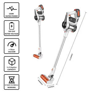 2023 Hotsale 18kpa Draadloze Draagbare Handheld Stofzuiger Cycloon Zakloze Stokstofzuiger Met Wasbaar Sponsfilter Voor Thuis