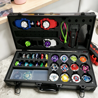 Boîtier portable en aluminium et acrylique transparent pour toupies, boîte de présentation pour collection, lanceur de combat et accessoires, OEM et ODM disponibles