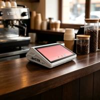 Caisse enregistreuse tactile capacitive noire et blanche de 10,1 pouces avec SDK et logo personnalisé pour supermarché, restaurant, comptoir d'accueil