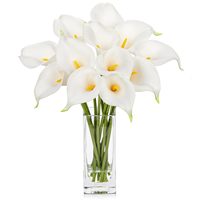 Mini-bouquet de lys calla artificiels en PU, fleurs de simulation réalistes au toucher, pour mariage et décoration intérieure