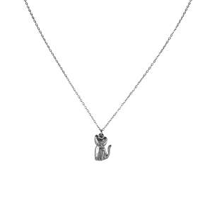Collier Pendentif Tendance en Acier Inoxydable 316L Plaqué Or PVD, Charme Chat Durable et Résistant - Product Image 1