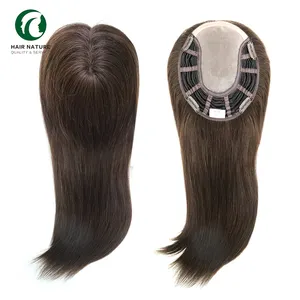 TP18-tupé de pelo humano chino para mujer, 14 ", bonito brillo