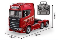 Huina 1501 770S V8 télécommande jouets 1/18 RC alliage tracteur camion à benne basculante 19CH 2.4G RC ingénierie camion modèle véhicule Cargo