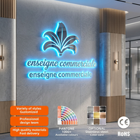 OEM Letreros Retroiluminados Con LED Enseigne lumineuse LED 3D personnalisée pour les enseignes de réception et de publicité de magasin en plein air