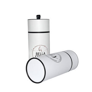 Emballage en papier de <span class=keywords><strong>luxe</strong></span> personnalisé pour vêtements pour femmes/hommes Boîtes en carton rondes avec gaufrage pour chaussettes, serviettes et autres vêtements - Product Image 5