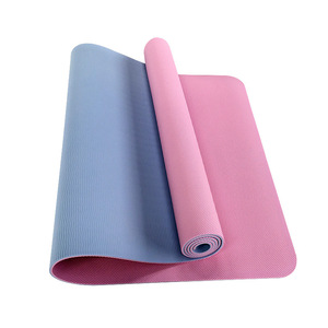 Populaire personnaliser Logo épais fixe double maison Fitness exercice entraînement TPE tapis <span class=keywords><strong>de</strong></span> Yoga - Product Image 5