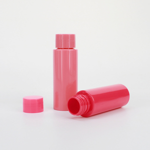 Botella de cápsulas rosa de 50 ml personalizada, envase farmacéutico de plástico PET, frasco para píldoras para productos de salud con tapa de rosca. - Product Image 1
