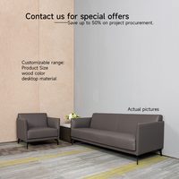 Canapé modulaire sectionnel personnalisable à combinaison libre, salon, cuir synthétique gris, utilisation scolaire
