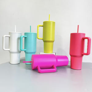 H3.0 de 40oz blanc Sublimation de couleur vive gobelets en acier inoxydable à double paroi <span class=keywords><strong>avec</strong></span> <span class=keywords><strong>couvercle</strong></span> <span class=keywords><strong>plat</strong></span> et poignée - Product Image 3