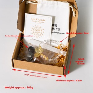 Commercio all'ingrosso dodici costellazioni intagliato minerale di cristallo ornamenti incisi regali di natale irregolare lucido pietrisco - Product Image 4