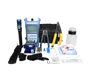 Kit peralatan serat optik portabel, dengan pengukur daya optik dan pisau daging untuk koneksi serat - Product Image 1