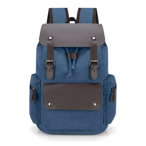 Mochila vintage de café 2024, mochila personalizada con cordón para hombre, mochila <span class=keywords><strong>Hipster</strong></span> escolar para hombre, Mochila de cuero de lona para hombre - Product Image 5
