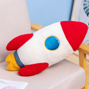 Jouets en <span class=keywords><strong>peluche</strong></span> de fusée spatiale de dessin animé, poupée d'astronaute créative, poupée d'avion, cadeau d'anniversaire pour enfants - Product Image 5