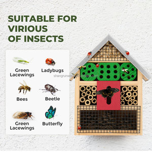 <span class=keywords><strong>Maison</strong></span> d'insectes suspendue en bambou pour abeilles, papillons et coccinelles – Hôtel d'insectes d'intérieur et d'extérieur - Product Image 4