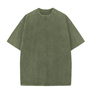 CJ- Camiseta Vintage Snow Wash al por mayor, 100% algodón, con efecto desgastado, estilo retro, de gramaje alto, oversize, de corte bajo - Product Image 4
