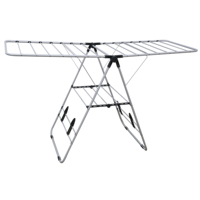 Porte-serviettes mural pliable en aluminium à prix d'usine, extensible, à un seul niveau, séchoir à linge en métal pour la cuisine
