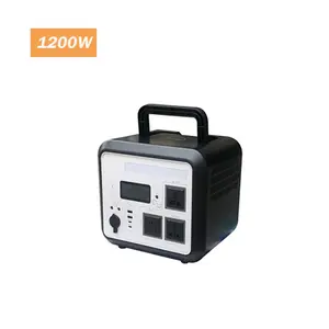 Wholesale Black Outdoor Camping Generator 1200W Solar Portable Power Station