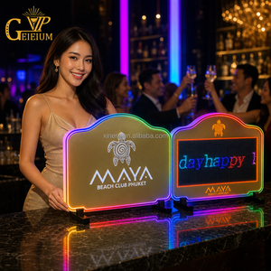 ป้ายแสดงข้อความ LED แบบพกพา ชาร์จไฟได้ ตั้งโปรแกรมได้ สำหรับบริการขวด VIP  กระดานแสดงผลแบบดิจิทัล LED แบบพกพา  สำหรับแสดงข้อความบนขวด - Product Image 2