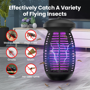 <span class=keywords><strong>Lampe</strong></span> anti-moustique électrique <span class=keywords><strong>UV</strong></span> LED rechargeable par USB personnalisée Tueur d'insectes ABS Fly Zapper avec crochet Conception solide pour le marché américain - Product Image 2