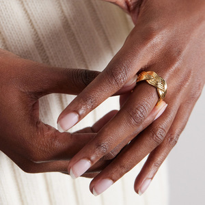 Modern 18K Gold Plated Cocktail <b>Ring</b> for Women Adjustable Fashion Jewelry No Stone Plain Design Daily Wear <b>Statement</b> <b>Ring</b> - Product Image 1