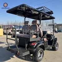 Voiture de golf électrique 4 places de la marque ZHOHO avec batterie au lithium/plomb-acide, vitesse de 30 à 50 km/h, autonomie de 90 km, en vente au meilleur prix