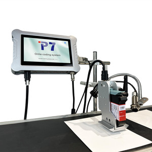 Pencetak Inkjet industri Online berkelanjutan Logo pengodean nomor Batch tanggal kedaluwarsa otomatis 7 inci 25.4mm - Product Image 3