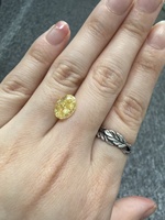 Diamant de laboratoire ovale fantaisie jaune certifié IGI de 8,02 carats, CVD HPHT, pierre lâche pour sertissage de bijoux haut de gamme