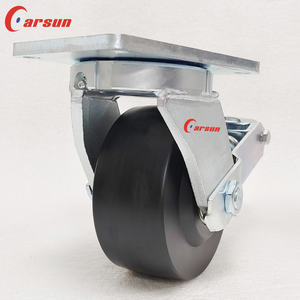 Ultra-Schwerlast Industrielle Stahlrollen 6 Zoll Nylonrad Schwenkrolle Metallprofil Bremsen Kugel-/Rollenlager Verzinkt 1 - Product Image 3