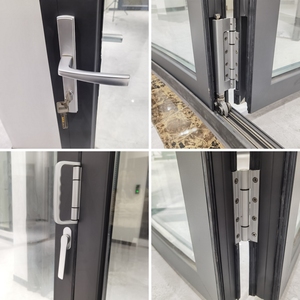 Système de porte en verre/aluminium standard américain Nafs 2011 avec moustiquaire accordéon - Product Image 3
