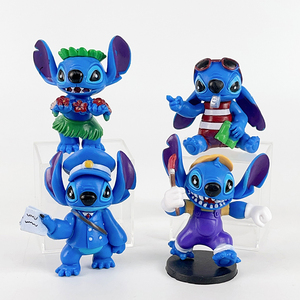 8 unidades/juego de figuras de acción de puntadas de dibujos animados, colección de muñecas bonitas, figuras de Anime de PVC Stitch, juguetes en miniatura para decoración de tartas - Product Image 4