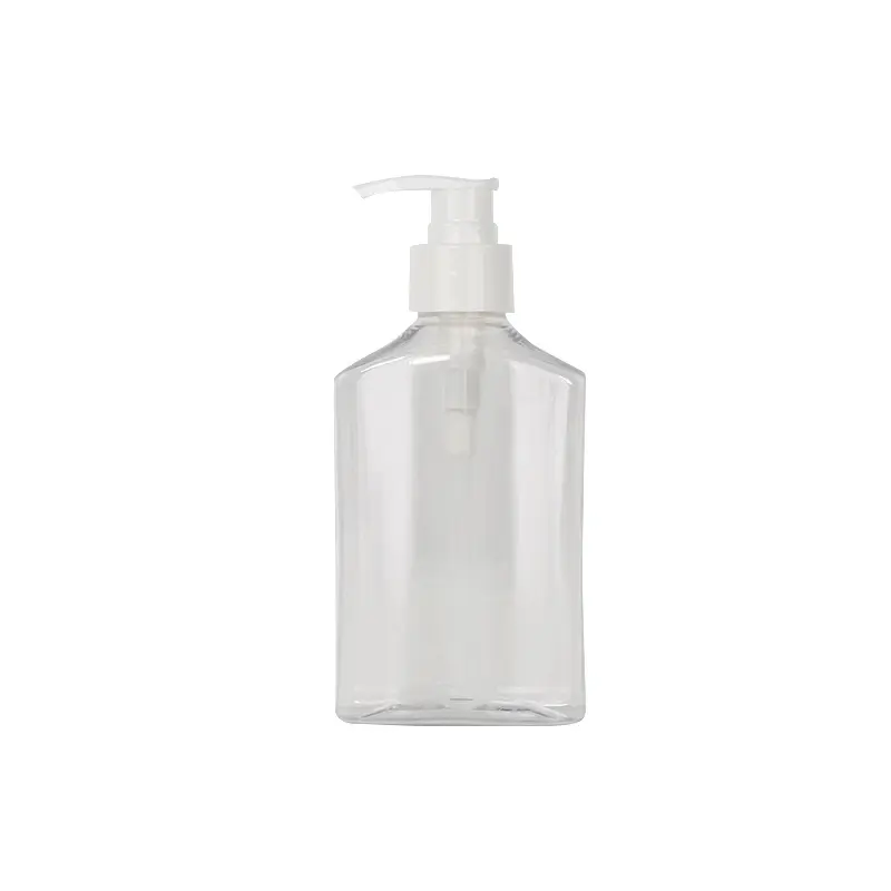 300 ml PET plastik stok el dezenfektanı losyon şişe losyon pompası başlığı memesi duş jeli kremi ile şampuan şişesi