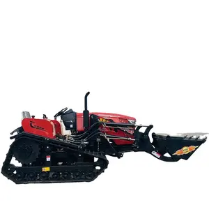 Tracteur à chenille sur gazon multifonctionnel, tracteur à chenilles automatique, masticule rotatif