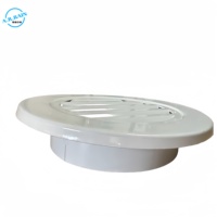 Grille d'aération ronde réglable en plastique ABS blanc, diffuseur circulaire de plafond avec moustiquaire intégrée