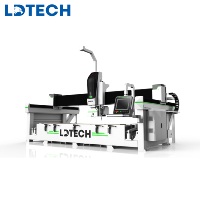 Machine de découpe à jet d'eau haute efficacité et fiable, commande CNC pour la découpe de dalles de granit, entraînement par moteur, haute précision