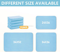 Schnelltrocknende, Superabsorbierende, Wasserdichte, Waschbare, Wiederverwendbare Bedruckte Bettunterlage, Inkontinenz-Bettmatte, 4-Schichten IMPROVE Windelunterlage