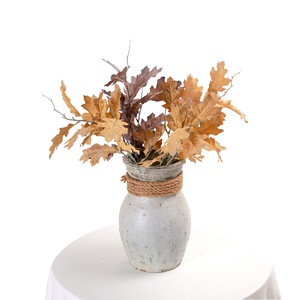 Feuilles de chêne artificielles CallaFloral, fleur séchée, branche unique, beige, haute simulation, pour décoration de mariage, artisanat, style INS - Product Image 5