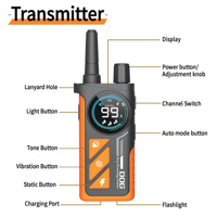 Wiederaufladbares 2-in-1 Hundetrainingshalsband Wasserdichtes LED-Hundehalsband mit Vibration und Signalton Elektrische Bellkontrolle Haustier-Trainingszubehör