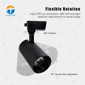 Lumières de voie Led Cob réglables commerciales pour les magasins de vêtements Ac 220V-240V noir 12W-40W projecteurs de Direction de mise au point à intensité variable - Product Image 3