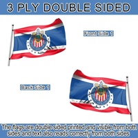 Bandera de Chivas Guadalajara de 3x5 Pies, Producto de la Categoría Bancos y Soportes de Fútbol Soccer de México